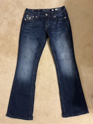 Miss Me Dark Blue Boot Cut Jeans thumbnail 1
