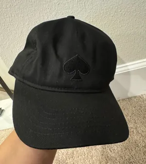 Kate Spade New York Black Cotton Baseball Cap thumbnail 1