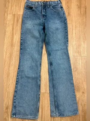 lei Mid-Blue High-Rise Wide-Leg Flare Jeans thumbnail 1