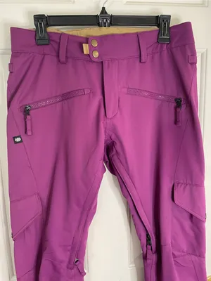 686 Women's Purple Cargo Insulated Snow Pants Size Medium ski gorpcore thumbnail 4