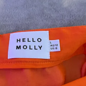 Hello Molly Thigh High Split Maxi Dress Womens 8 Orange Plunging Neckline thumbnail 3