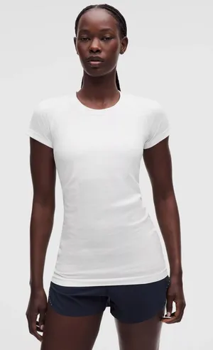 Lululemon White Swiftly Tech Short Sleeve Shirt Athletic Gym Running Womens 8 thumbnail 1