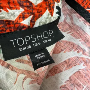 TopShop Tropical Print Palm Tree Mini‎ Skirt Skort Shorts Resort Wear Size 6 thumbnail 7