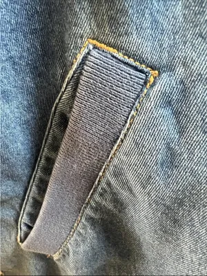Vintage Blair Denim Baseball Jacket Women's L Blue Long Sleeve *see Photos thumbnail 4