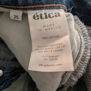Etica The Ella Jeans Low Rise Baggy Denim Y2K Skater Size 25 thumbnail 3