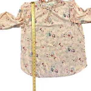 LOFT‎ Pink Floral Long Sleeve Blouse thumbnail 4