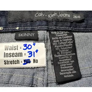 Calvin Klein Jeans Skinny Dark Wash Denim‎ WB98A64 Blue Womens 28/6 NEW thumbnail 3