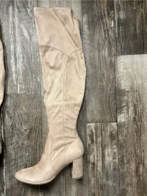 Marc Fisher Tan Over-the-Knee Block Heel Boots Size 7 thumbnail 10