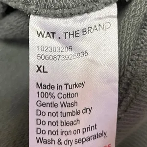 Wat The Brand Gray Cotton Long Sleeve Hooded Hoodie Sweatshirt Sweater Top Sz XL thumbnail 4