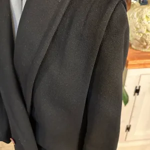 Jules Miller Black Oversize Wool Vintage 1980's Coat, Big Shoulders, S/M. thumbnail 5