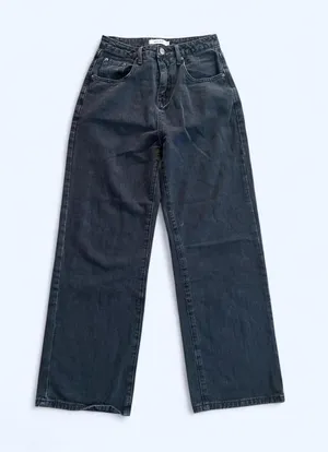 HD in Paris Y2K black wide leg jeans soft grunge baggy denim Size Small 🖤 thumbnail 1
