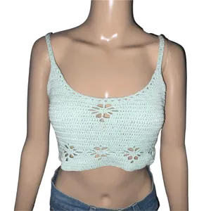 Free People Berkinette Crochet Bralette Crop Cami Top thumbnail 6