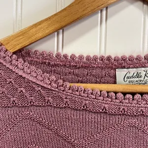 Vintage Cuddle Knit sweater Purple Size M thumbnail 4