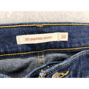 Levi's 311 Shaping Skinny Dark‎ Rinse Stretch Denim Womens Jeans SZ 32 - SOFT! thumbnail 3