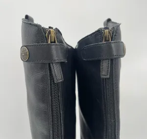 SAM EDELMAN Penny Boots Size 5 Black Leather New with * Flaws Tall Zipper Winter thumbnail 11