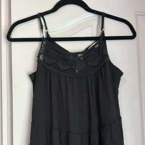Black Maxi Sundress with Spaghetti Straps thumbnail 3