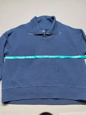CALIA by Carrie Underwood Slate Blue Quarter-Zip Textured Pullover thumbnail 4