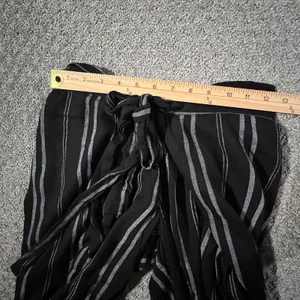 Japna‎ Wide Leg Pants Women Small Black Striped Split Leg Palazzo Harem Pants thumbnail 5