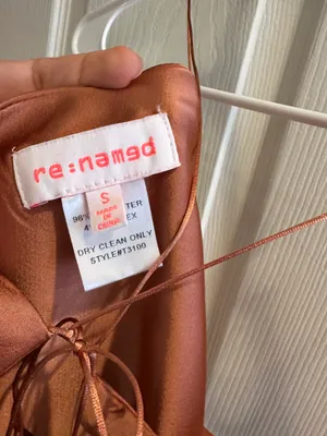 re:named Orange Soft Satin Crop Top thumbnail 6