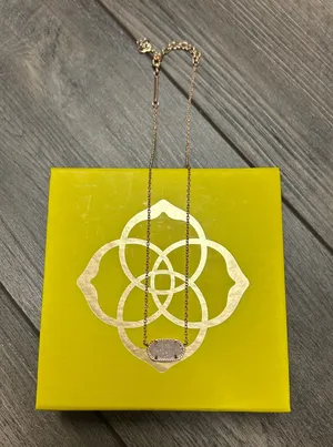 Kendra Scott Gold Necklace Elisa Drusy Iridescent thumbnail 1