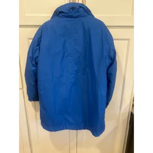 London Fog 2 in 1 Vintage Blue Puffer Parka Jacket Patterned Lining Womens M thumbnail 10