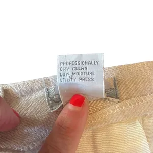Glenbrooke Vtg 14‎ Cream Herringbone Pleated Midi Pencil Skirt Lined Secretary thumbnail 7