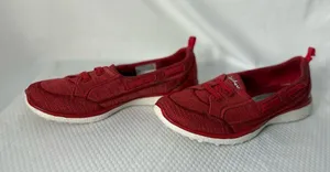 Skechers Women's Red Slip-On Sneakers thumbnail 3