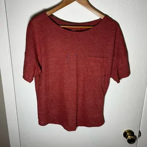 XL Old Navy Coral Linen-Blend Short Sleeve Tee thumbnail 2