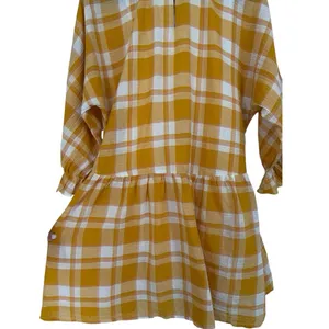 NWT Mango Checked 3/4 Sleeve Cotton‎ Mini Dress Size 6 Feminine Academia Preppy thumbnail 10