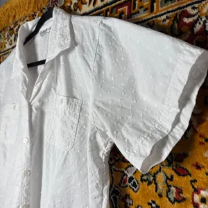 90s VTG Allyson Whitmore Raised Swiss Dot Embroidered White Shirt XL 100% Cotton thumbnail 3