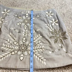 Free People Women Bright Lights Velvet Beaded Mini‎ Skirt 12 Boho Festival Lined thumbnail 8