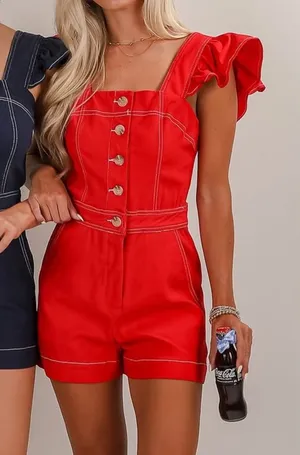 Dress Up Red Romper thumbnail 1