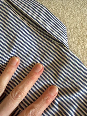 Abercrombie & Fitch Y2K Blue Striped Fitted Button Down Shirt M thumbnail 11