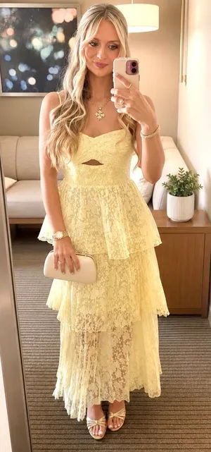 ASTR Emmi Tiered Maxi Dress thumbnail 1