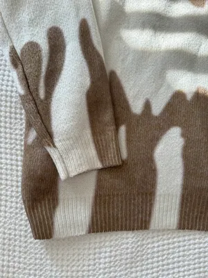 Oversized Cream Sweater Tan Size L thumbnail 7