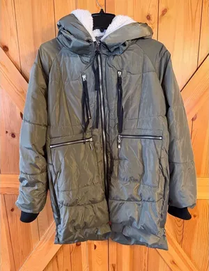 Ci Sono Green Faux Sherpa Lined Hood Puff Jacket Size Medium (6741) thumbnail 1