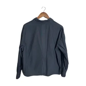 Djerf Avenue Breezy Shirt in Black size XS Relaxed Cotton Button Front thumbnail 2