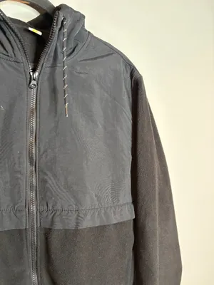 Old Navy black zip up fleece jacket thumbnail 2