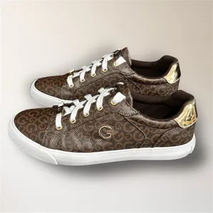 GBG Los Angeles 8.5M Brown Gold Monogram Sneakers‎ Metal Logo GGONARINJR Casual thumbnail 2