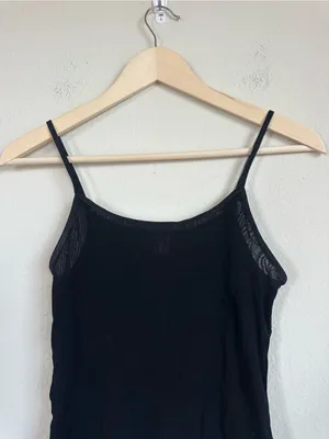 Vintage Rampage Black Mesh Lettuce Edge Cami thumbnail 3