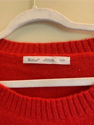 Woolrich Red Crewneck Sweater Top Shirt Women Size Large Winter Wool Blouse thumbnail 4