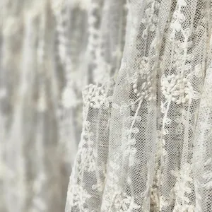 Ivory Lace Sheer Top Long Sleeve M thumbnail 3
