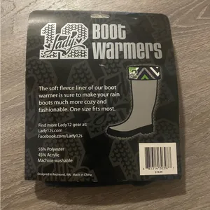 Seattle Seahawks Lady 12 Boot Warmers Cuff Socks Topper NWT Green Blue thumbnail 4