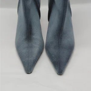 Steve Madden Womens Denim Ankle Boots Size 9.5 Blue Pointed Toe Coastal Cowgirl thumbnail 8