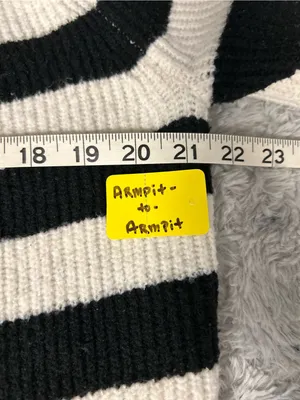 A New Day Black & cream striped cardigan with heart motif thumbnail 4