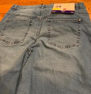 Esmara vintage inspired 90s mom-jean inspo fashion jeans in mid blue size 34 thumbnail 13