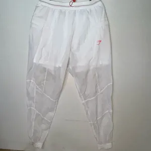 Gymshark Women's White Nylon Jogger Pants M Activewear Lightweight Pockets thumbnail 8