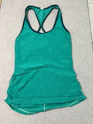 New Balance Women's Racerback in Viridian Green with Contrast Black Trim thumbnail 1