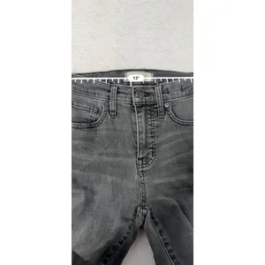 Madewell 9 Inch High Rise Skinny Jean 26 Faded Black Ripped Knee Raw Hem thumbnail 8