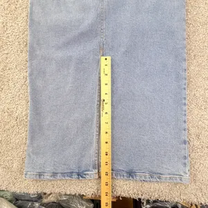 Gianni Bini Denim Halter‎ Maxi Dress Womens XS Light Wash Western Y2K Festival thumbnail 8